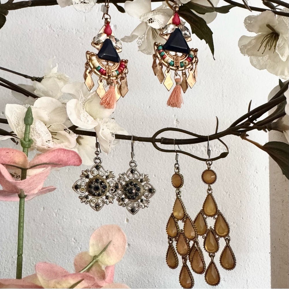 Boho Chic Dangling Earring Set